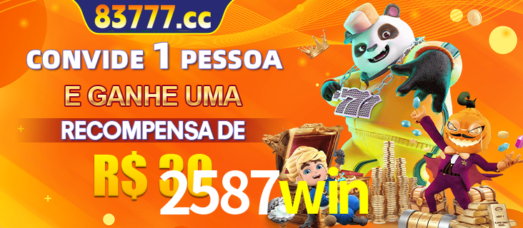 Banner institucional da 2587win sobre parceria de marcas e criação de uma marca de excelência, apresentando os mascotes de jogos populares como o Fortune Tiger.