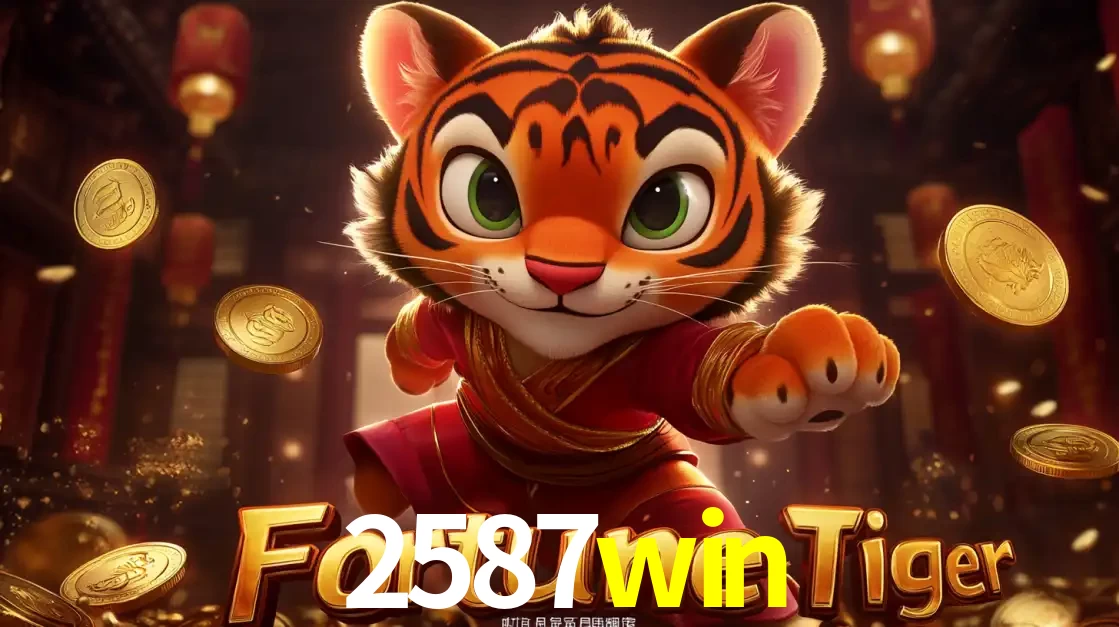 O carismático mascote do jogo de slot Fortune Tiger, um tigre fofo em pose de artes marciais, pronto para trazer sorte e multiplicadores de ganhos no cassino online 2587win.
